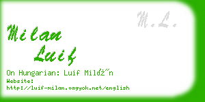 milan luif business card